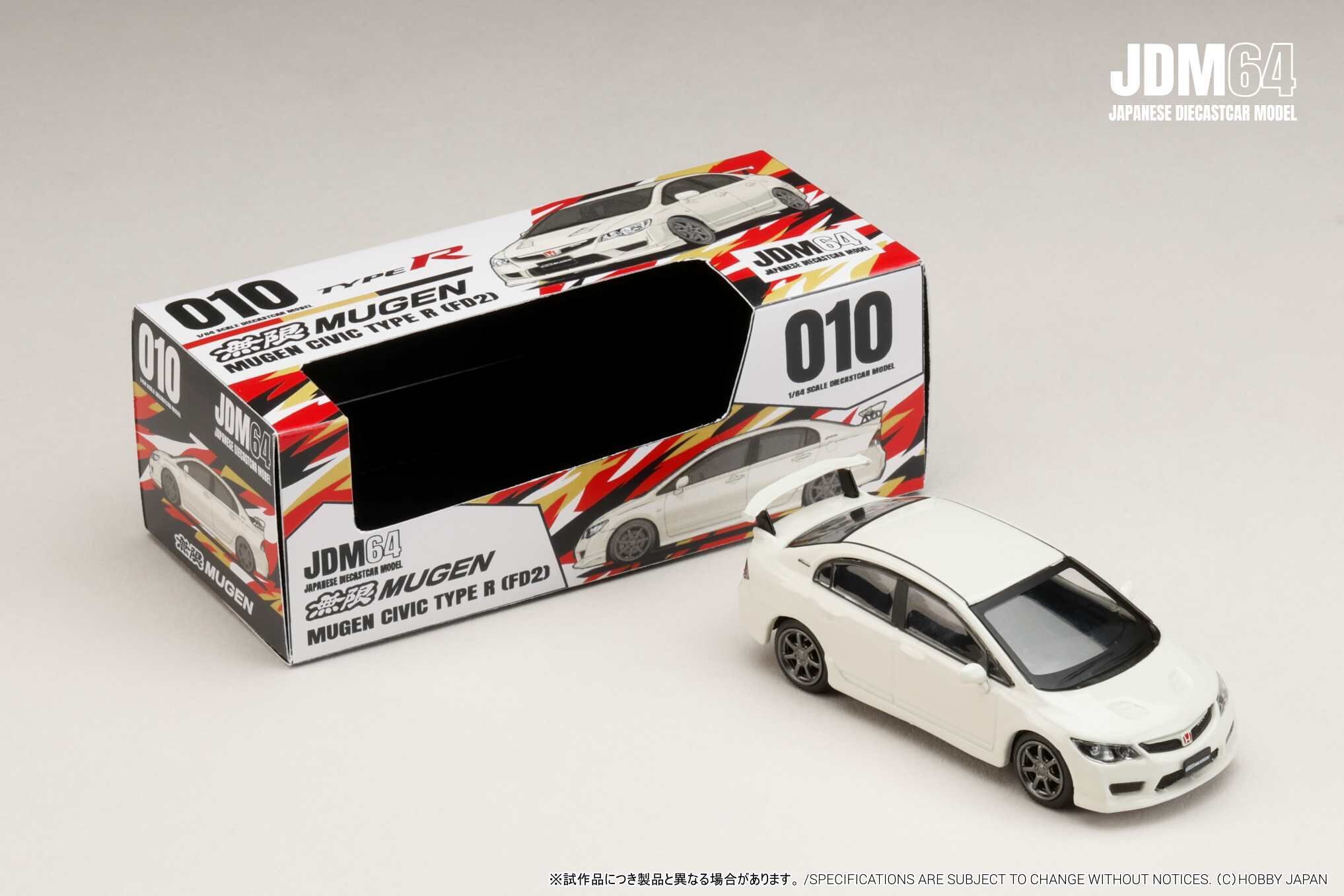 PO-$99 * HJDM64 * 1:64 MUGEN CIVIC TYPE R (FD2)   CHAMPIONSHIP WHITE