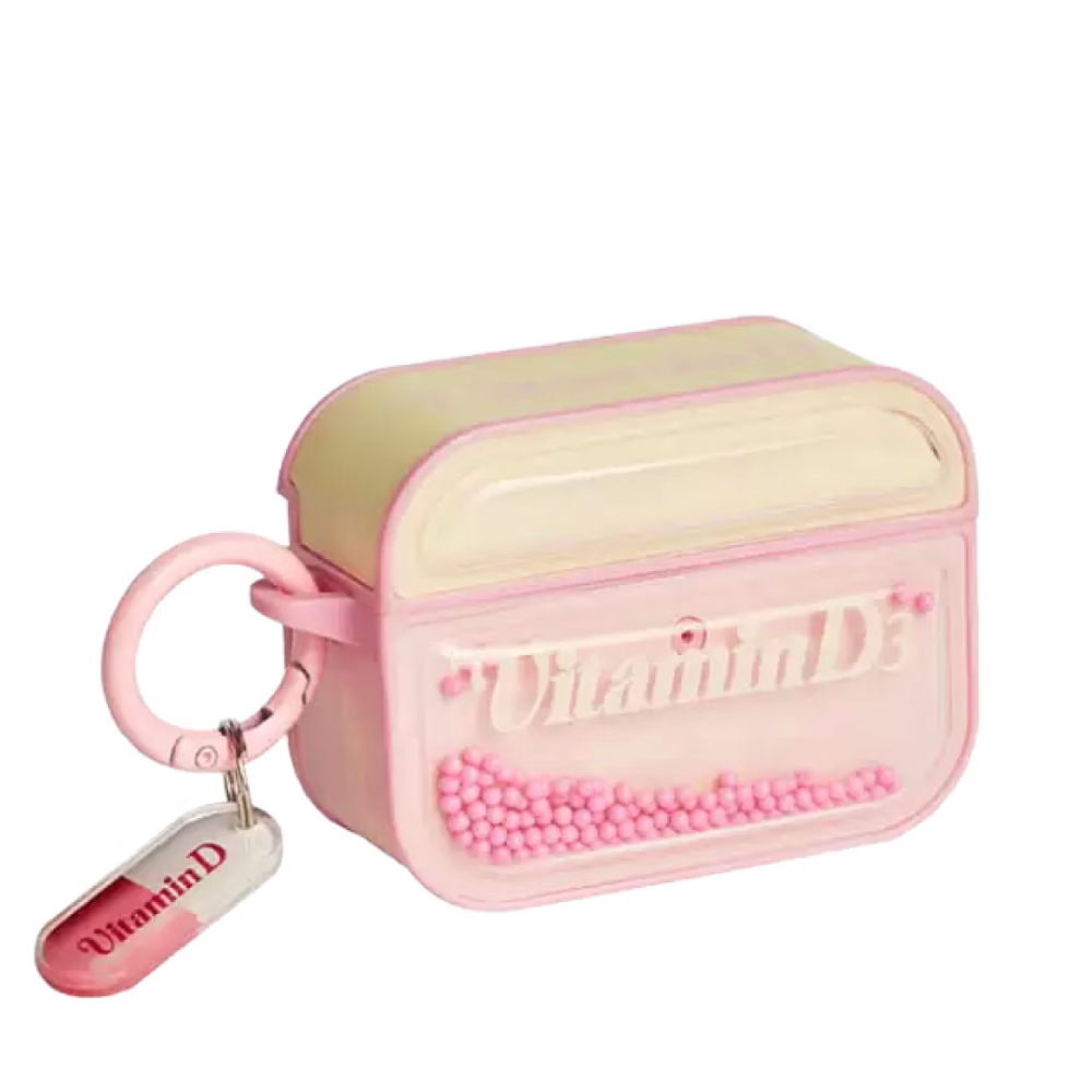 【Wakcas】Airpods 粉色維他命D滾珠耳機殼