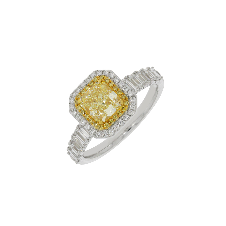 天然黃鑽戒指(GIA証書)