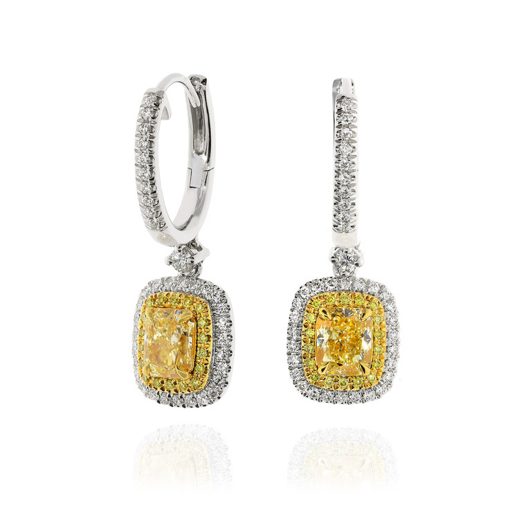 天然黃鑽耳環(GIA証書)