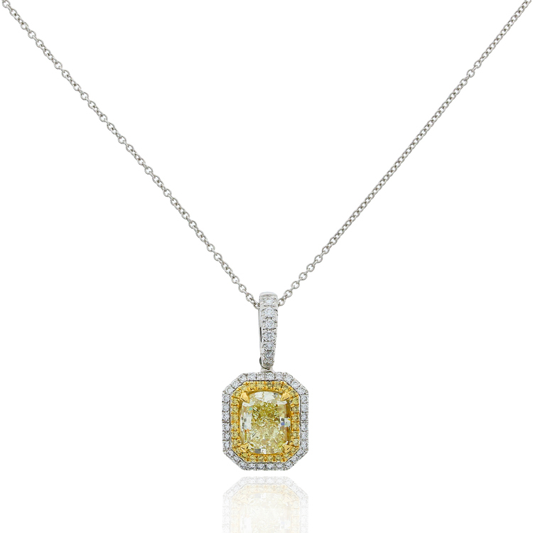 天然黃鑽頸鏈(GIA証書)