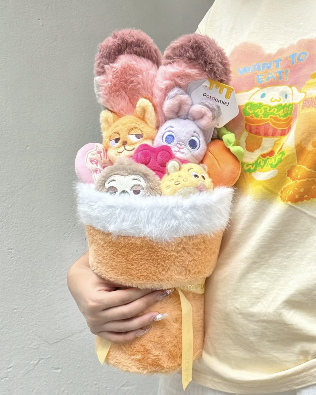 <正版授權>POTDEMIEL x 動物方城市 小聚時刻 毛絨花束 迪士尼 娃娃