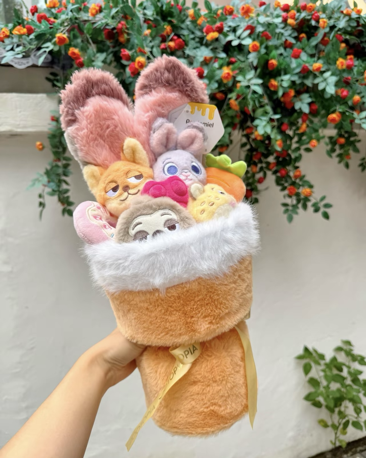 <正版授權>POTDEMIEL x 動物方城市 小聚時刻 毛絨花束 迪士尼 娃娃