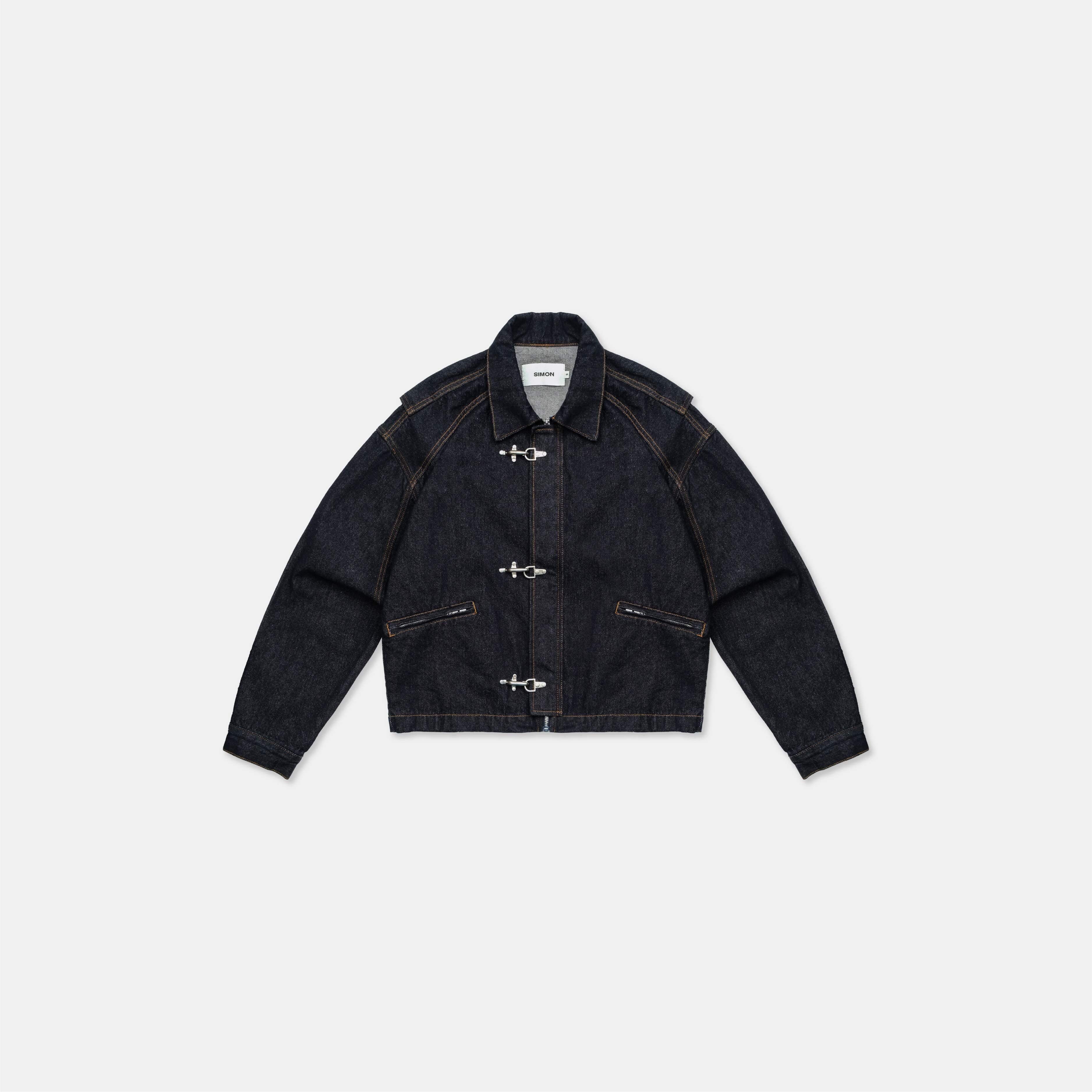 SIMON MADE OW-2511 消防扣 闊肩 丹寧 牛仔外套