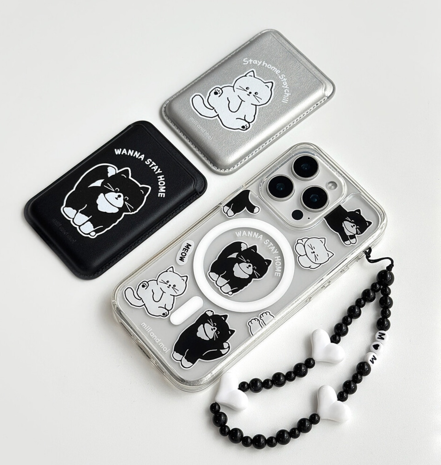 小黑貓磁吸卡夾