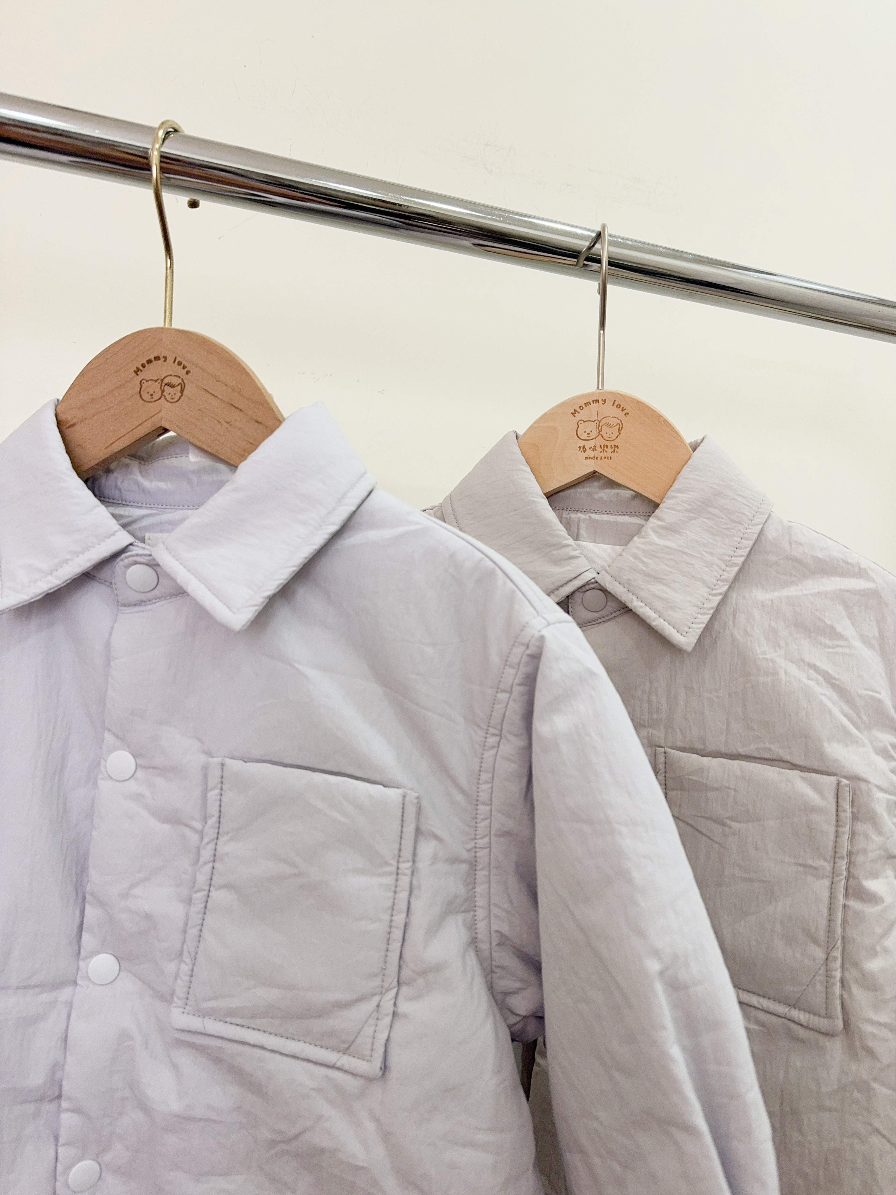 53605設計師家-澎澎鋪棉厚襯衫外套