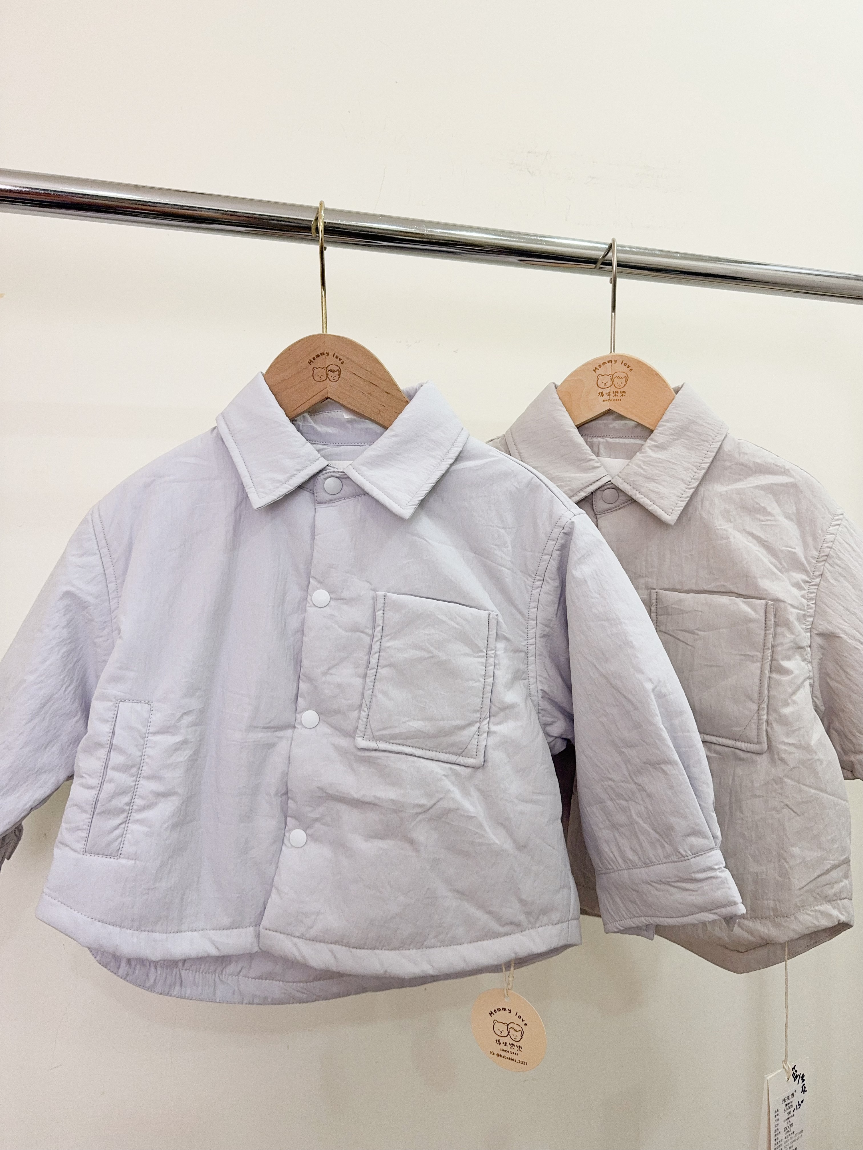 53605設計師家-澎澎鋪棉厚襯衫外套