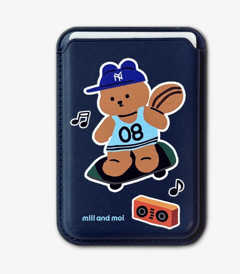 松鼠滑板磁吸卡夾