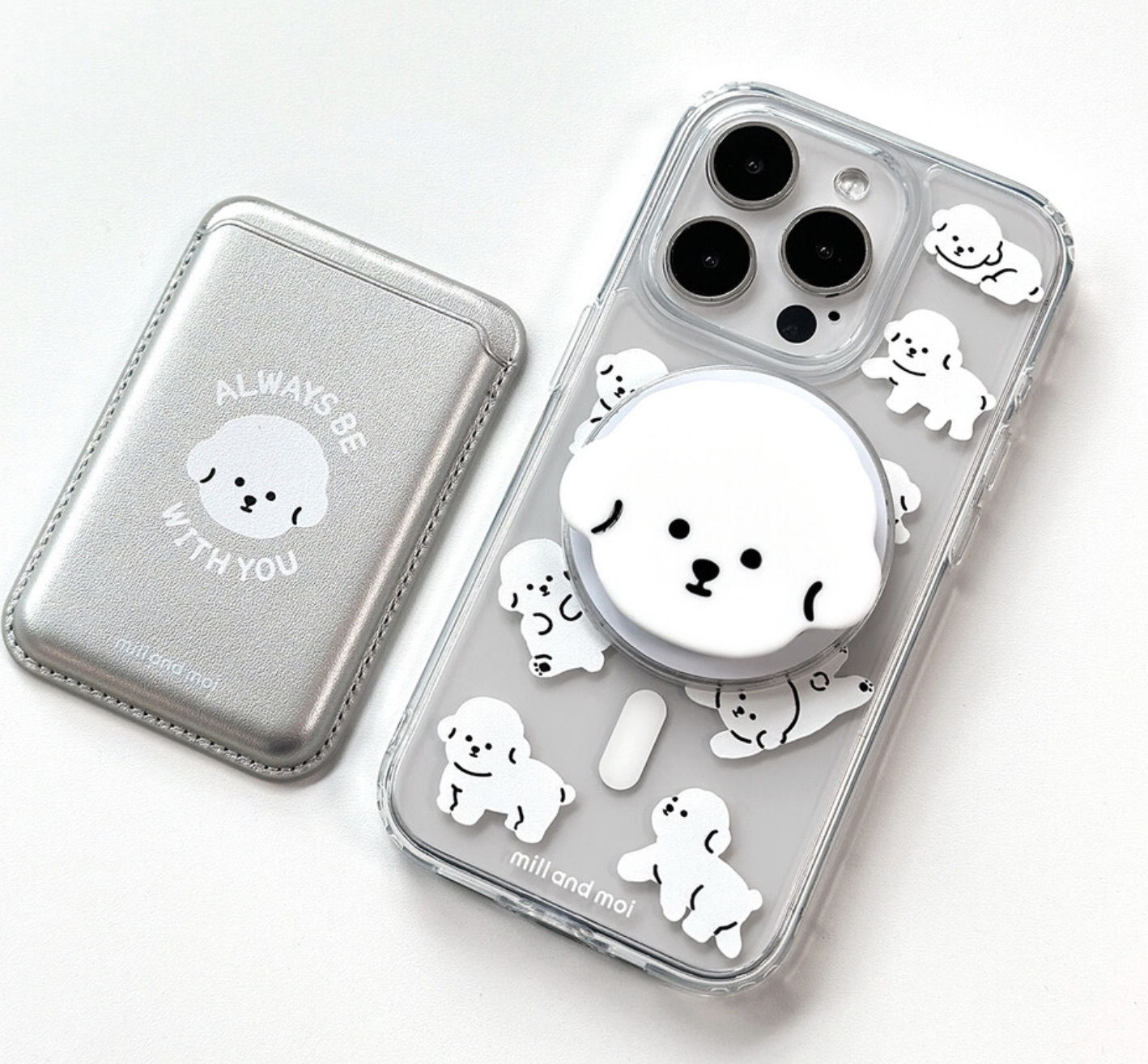 磁吸手機支架 (白貴賓)