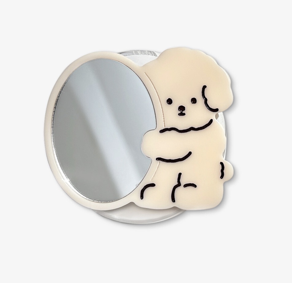 磁吸手機支架 (奶油貴賓鏡子款)