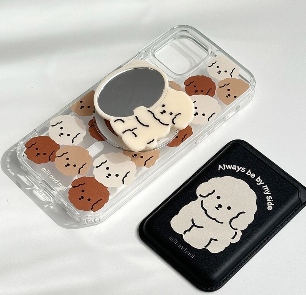 磁吸手機支架 (奶油貴賓鏡子款)