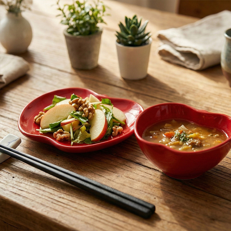 A02-蘋蘋安安碗盤禮盒(二碗二盤)