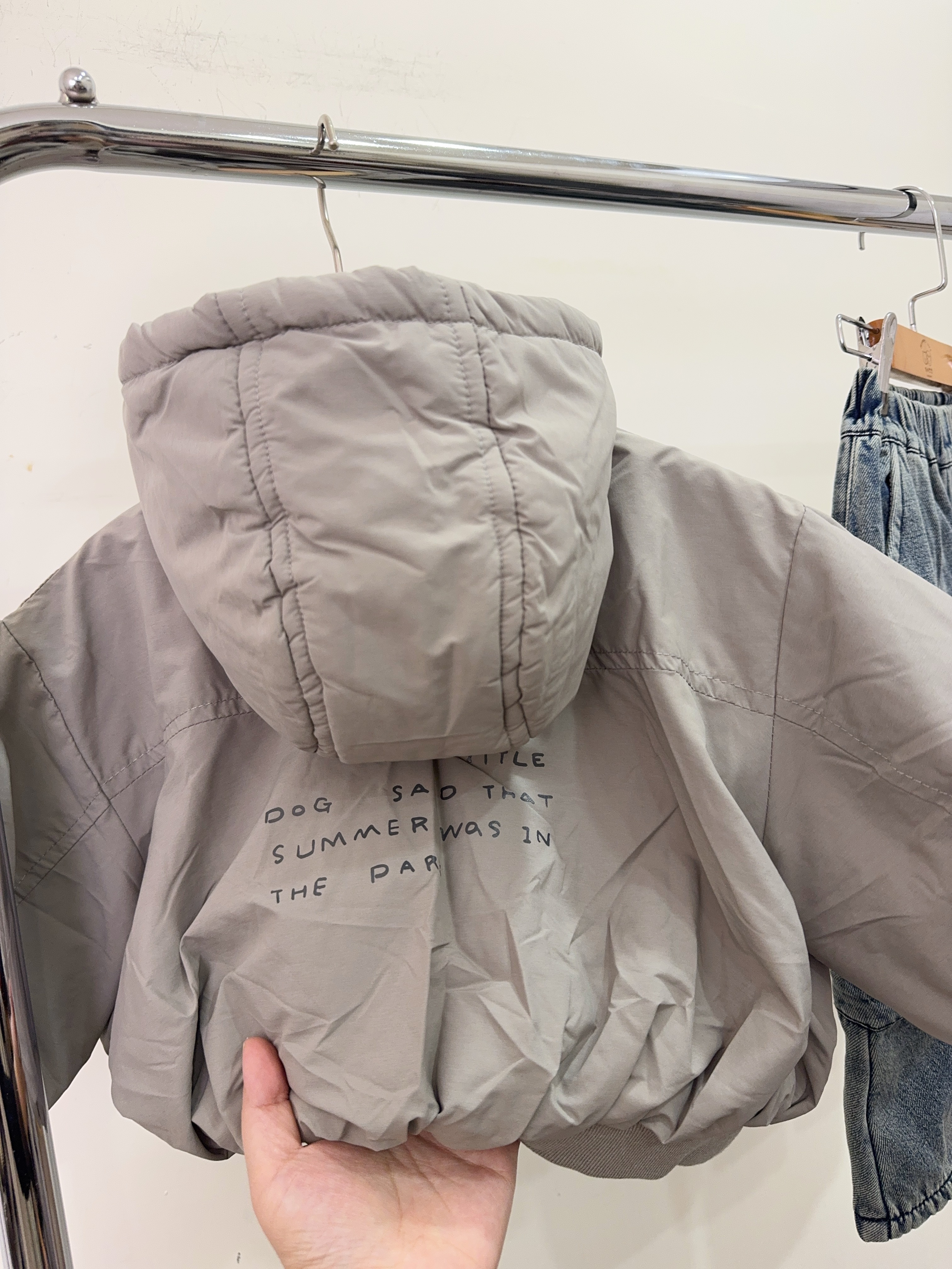 NH6772弧形澎澎防風連帽外套