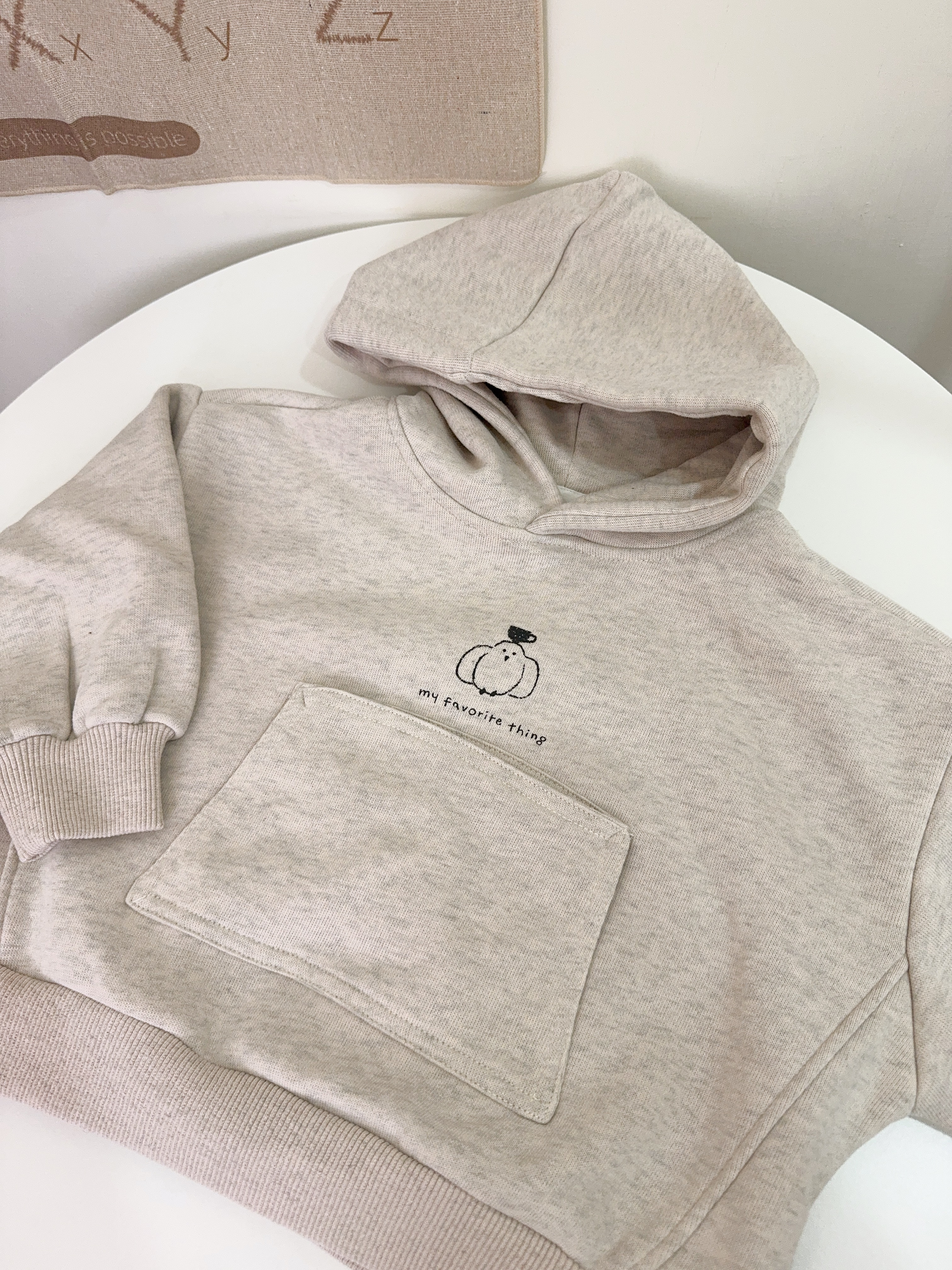 NH6796可愛小鳥口袋連帽上衣