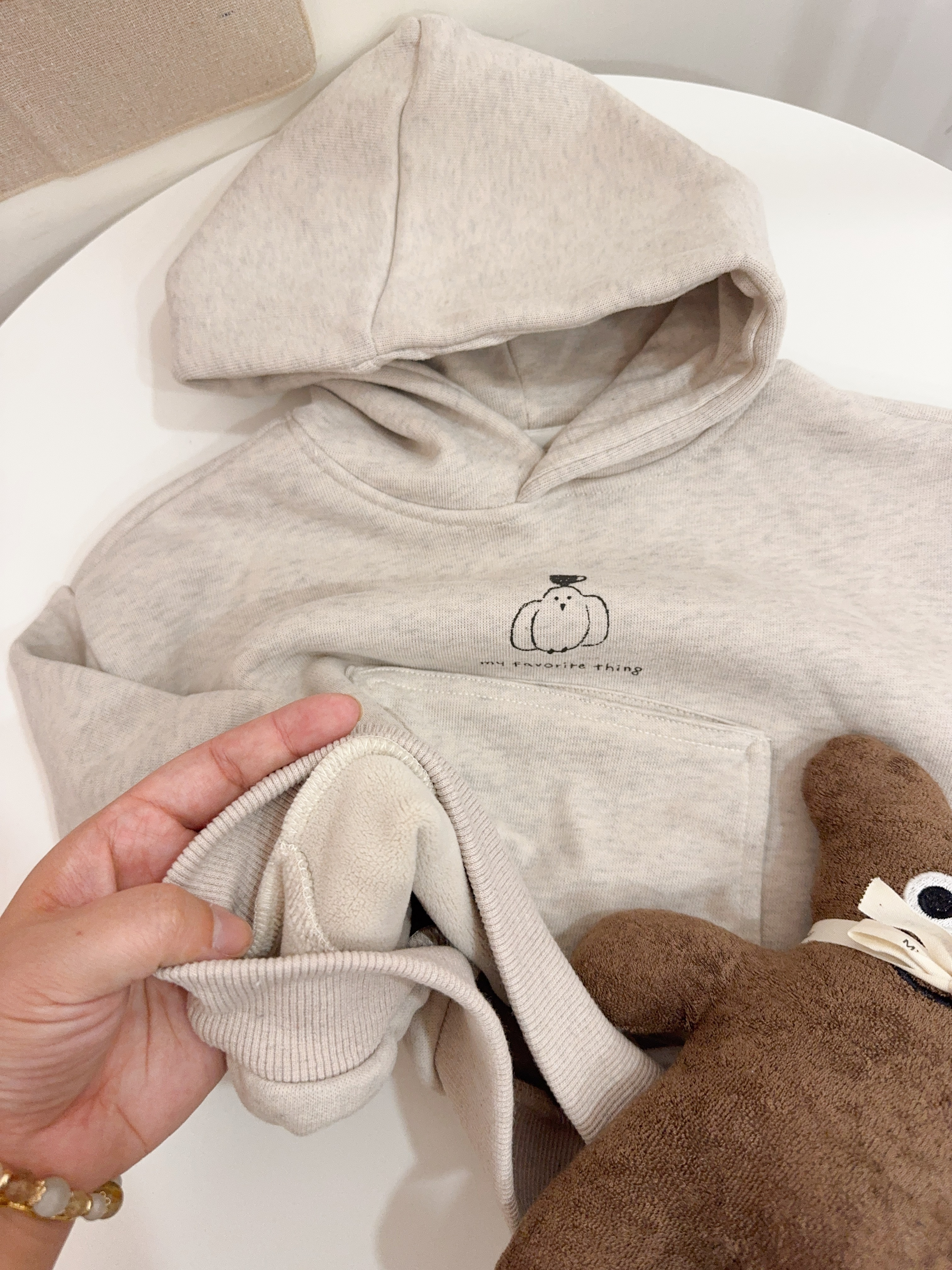 NH6796可愛小鳥口袋連帽上衣