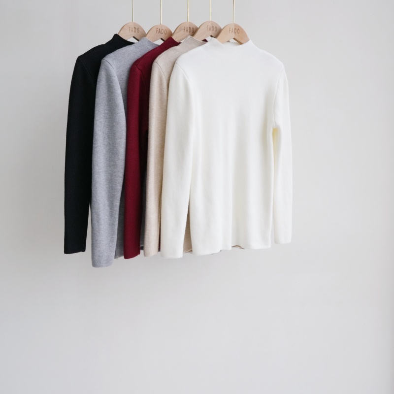 法朵Fado shop｜保暖系 🐑素面半立領加絨內搭衫 011A468 五色