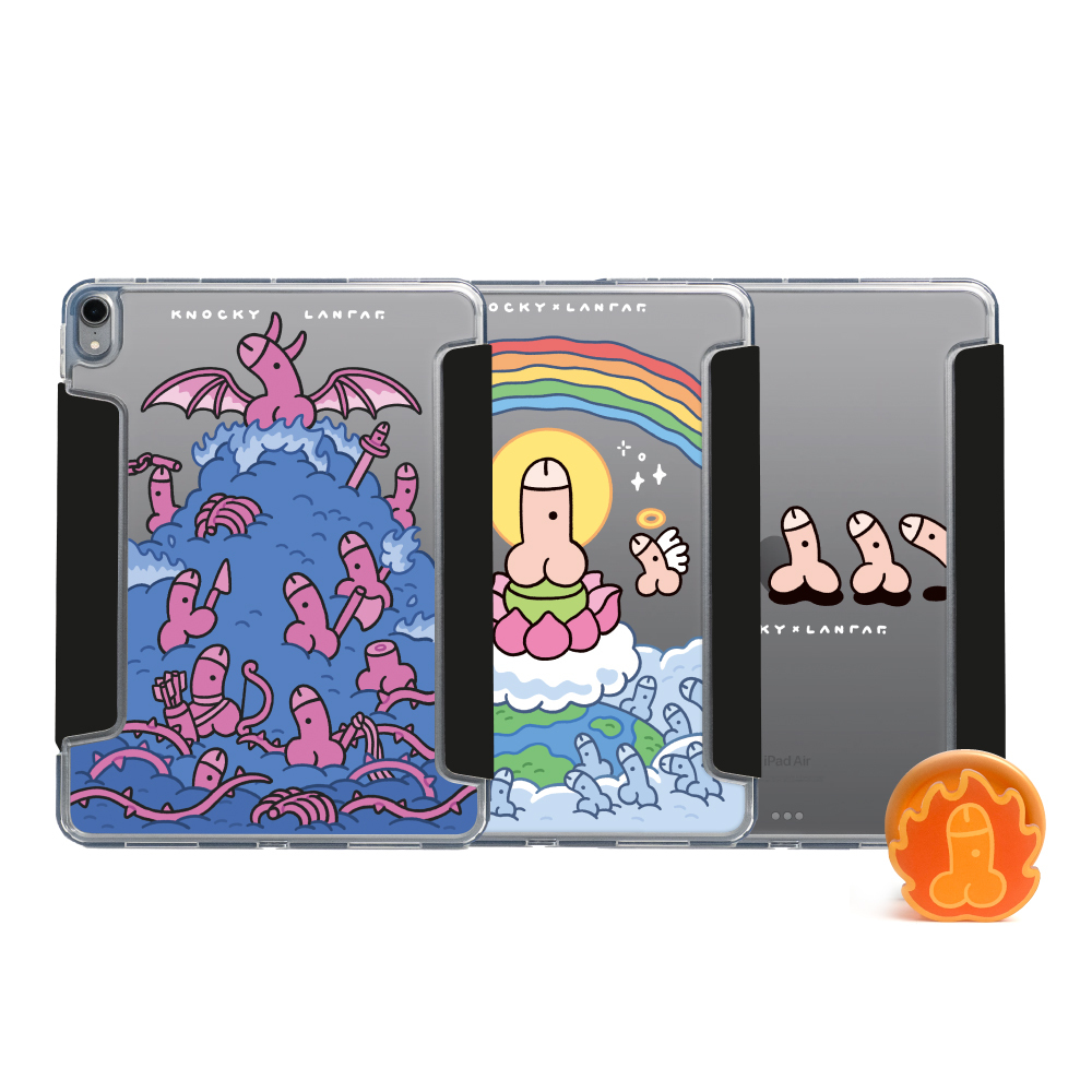 【Knocky x Lanparman】『超值2入組合』iPad保護殼＋手機支架