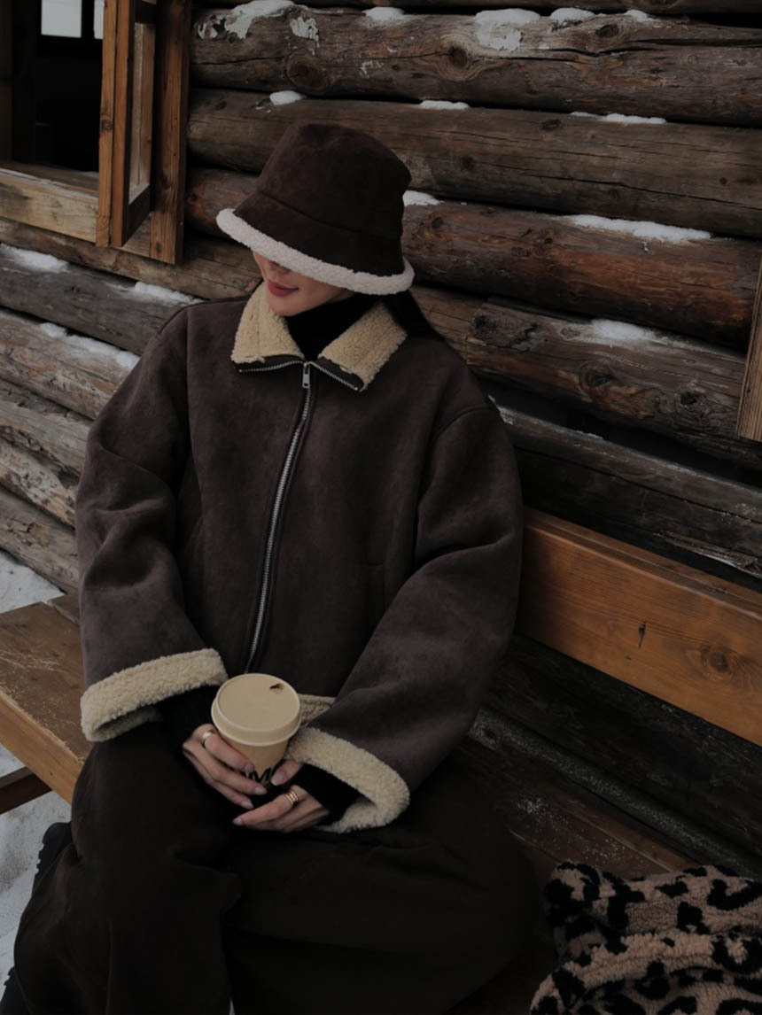 韓系立領羊羔毛外套*2色