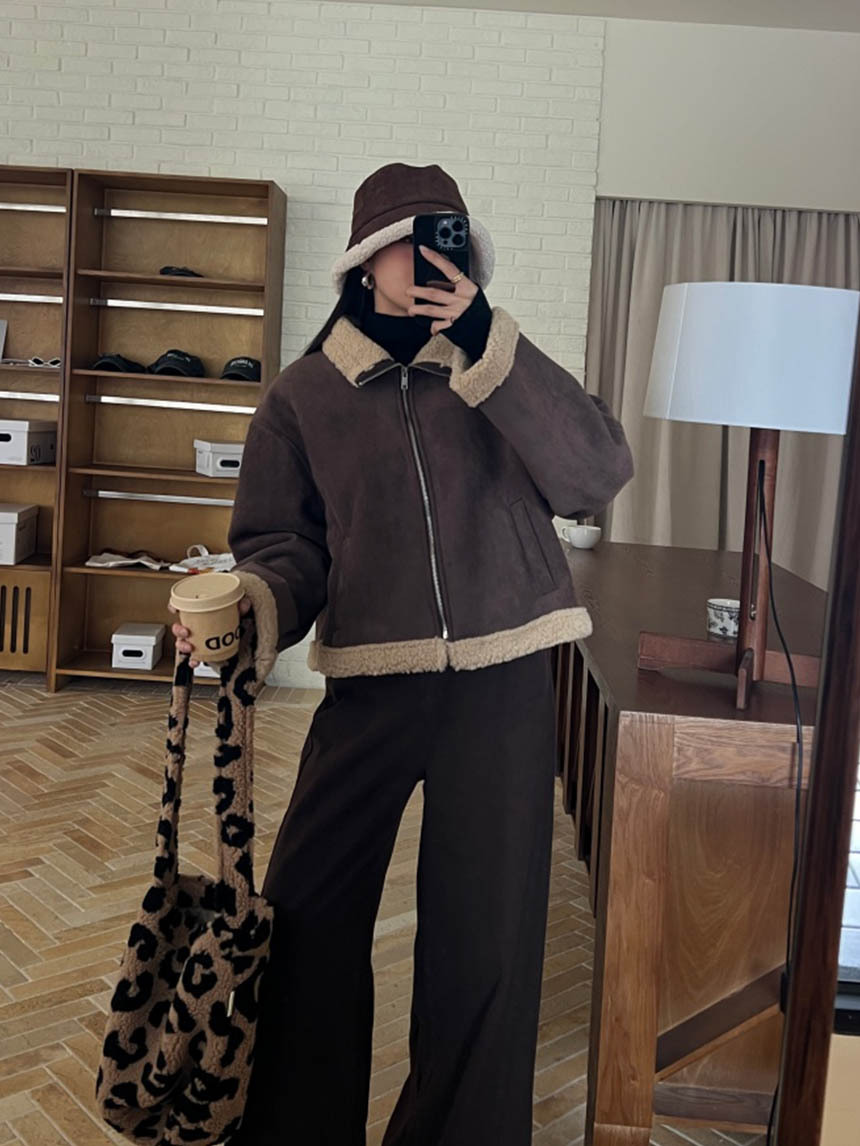 韓系立領羊羔毛外套*2色