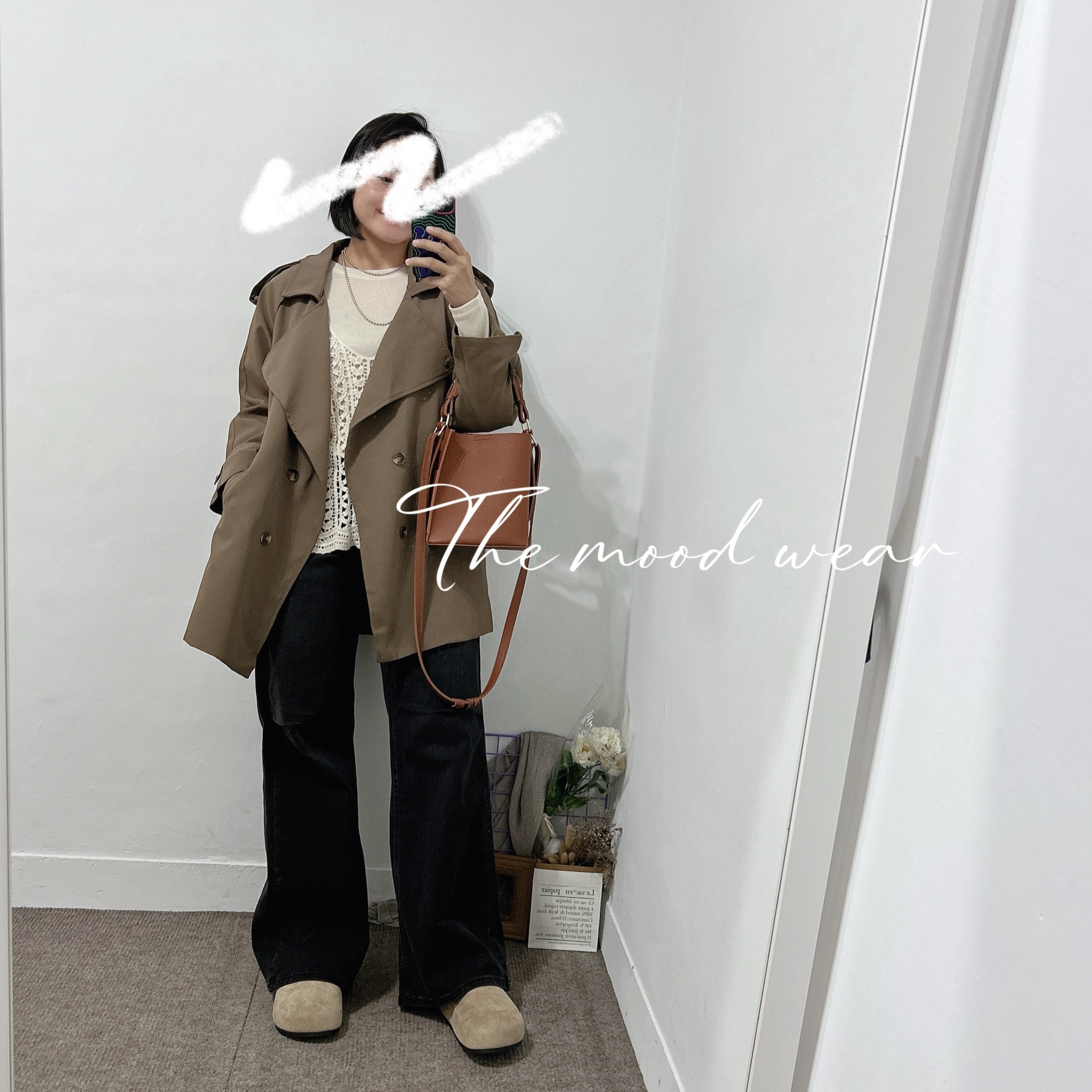 約會穿搭無肩線休閒風衣外套(黑色/可可)