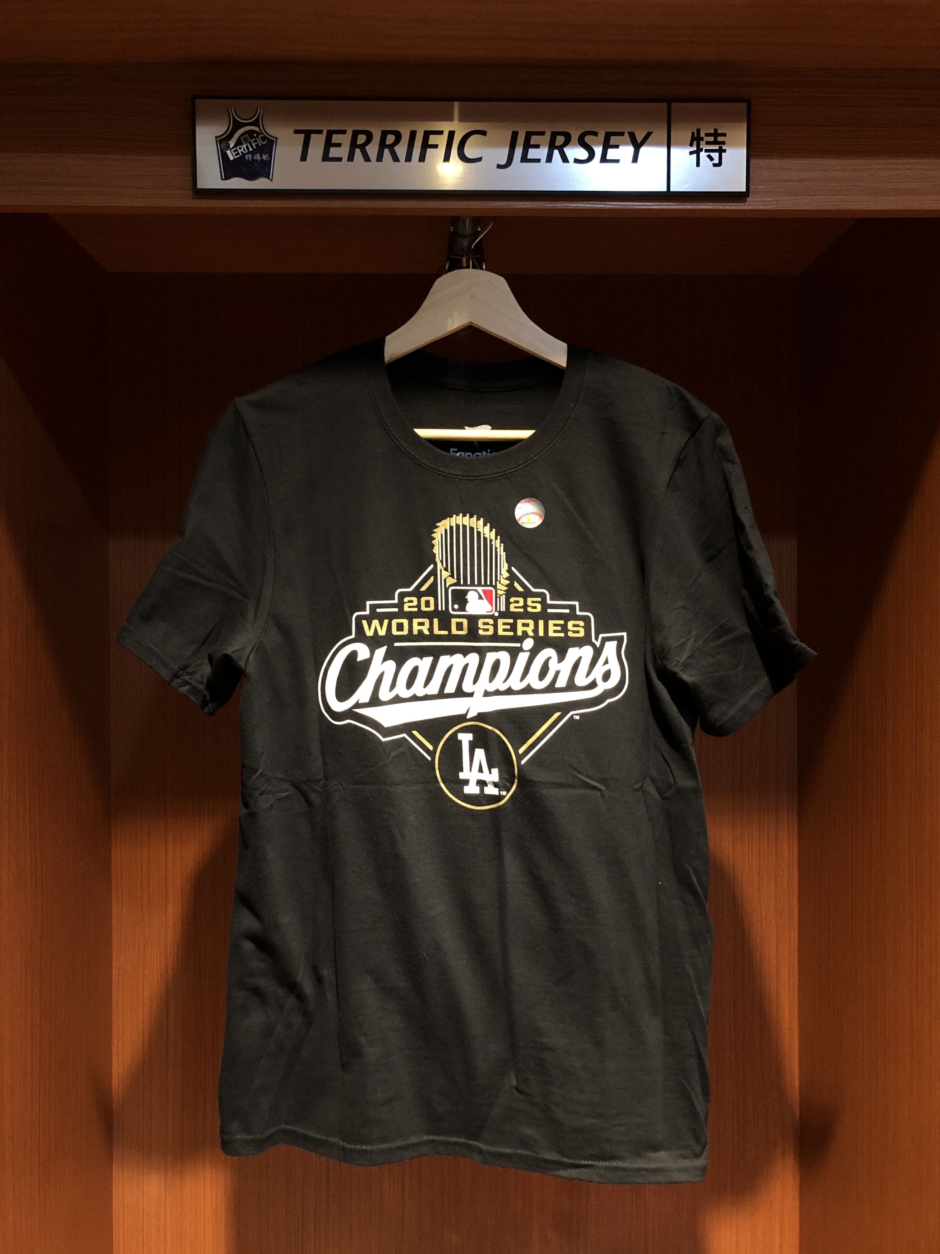 MLB短袖 Yoshinobu Yamamoto 洛杉磯道奇 山本由伸 冠軍黑金 連霸 Fanatics Player Name Tee 棉質 全新