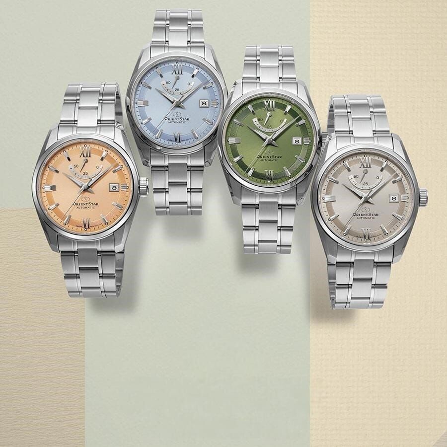 日本製造 ORIENT STAR 東方星 Mechanical Contemporary Watch, Metal Strap - 38.5mm RK-AU0107E Green , RK-AU0108G Copper, RK-AU0109L Ice Blue 自動機械金屬男士腕錶