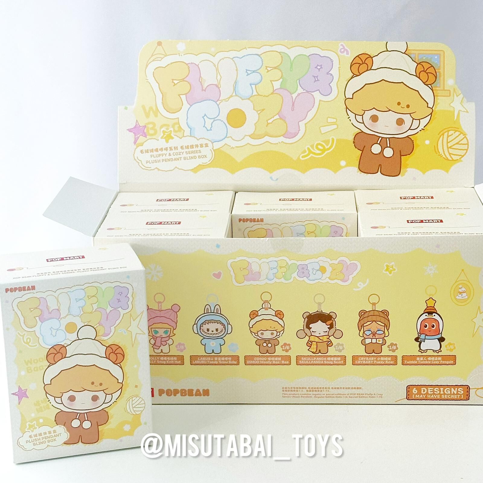 Pop Bean Fluffy & Cozy Series- Plush Pendant Blind Box (POPMART )