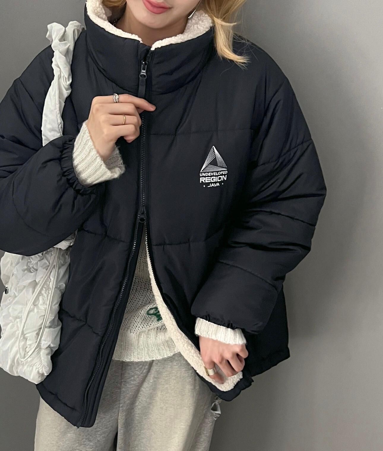 【預購】JaVa JN120911 男女同款刺繡雙拉鍊外套 (黑色)