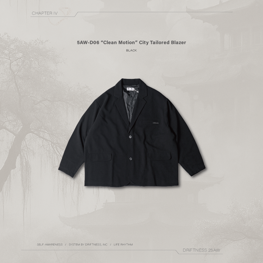 DRiFTNESS｜5AW-D06 “Clean Motion” 城市版西裝外套 - Black
