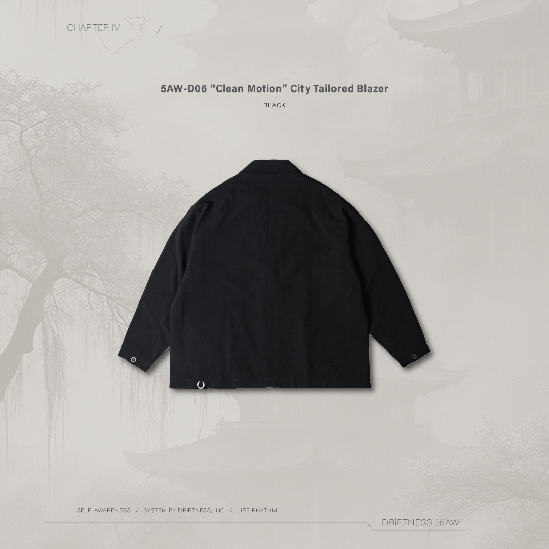 DRiFTNESS｜5AW-D06 “Clean Motion” 城市版西裝外套 - Black