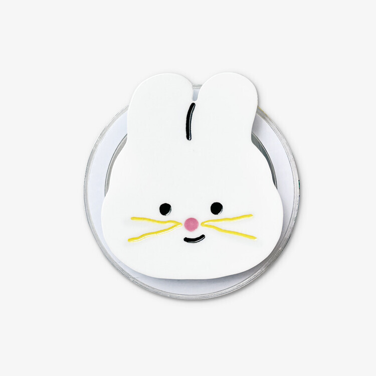 磁吸手機支架 (白色兔子)