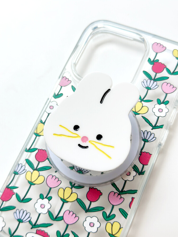 磁吸手機支架 (白色兔子)