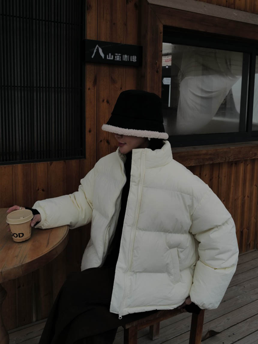 立領鋪棉麵包外套*5色