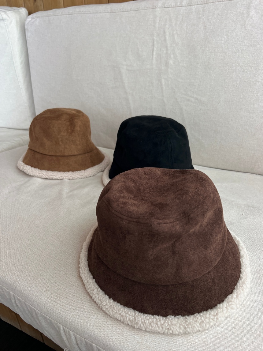 QQ毛麂皮圓帽*3色