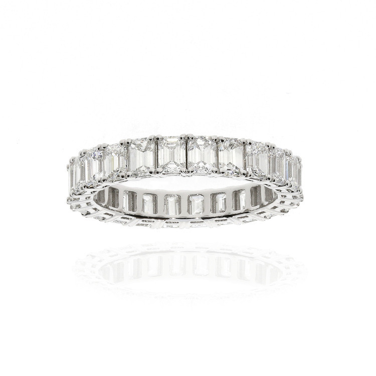 祖母綠切割鑽石渾身戒指-平均12份