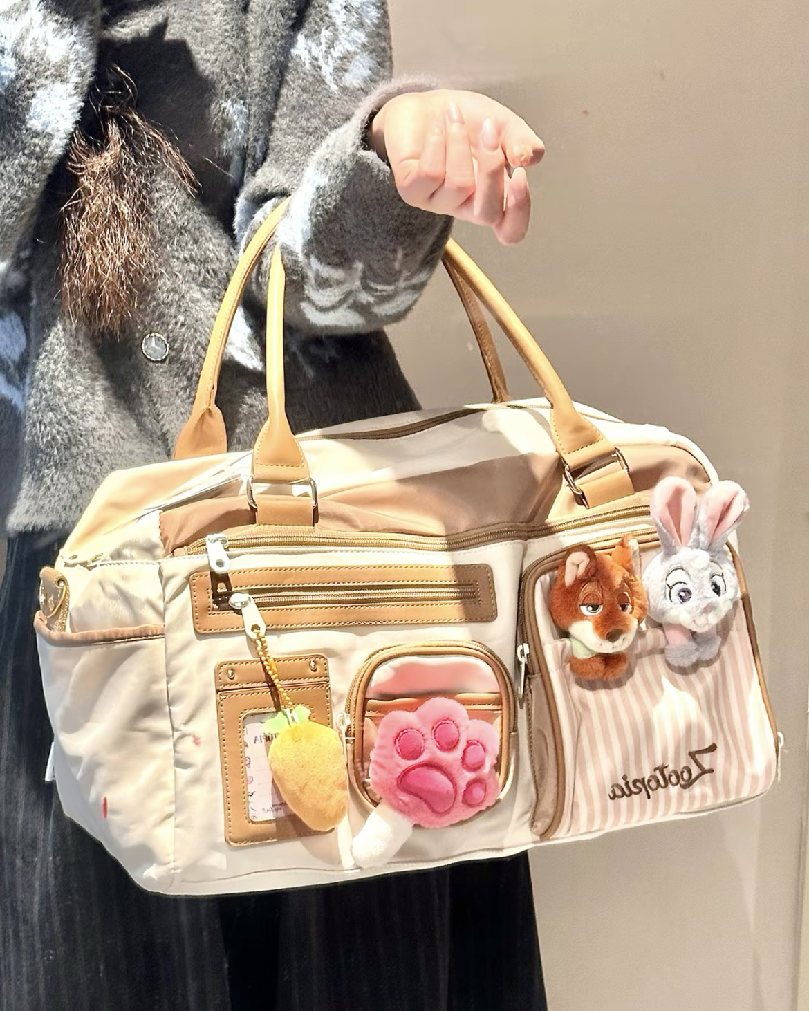 <正版授權>POTDEMIEL x 動物方城市 夏日甜心行李袋 大容量 旅行包 健身包