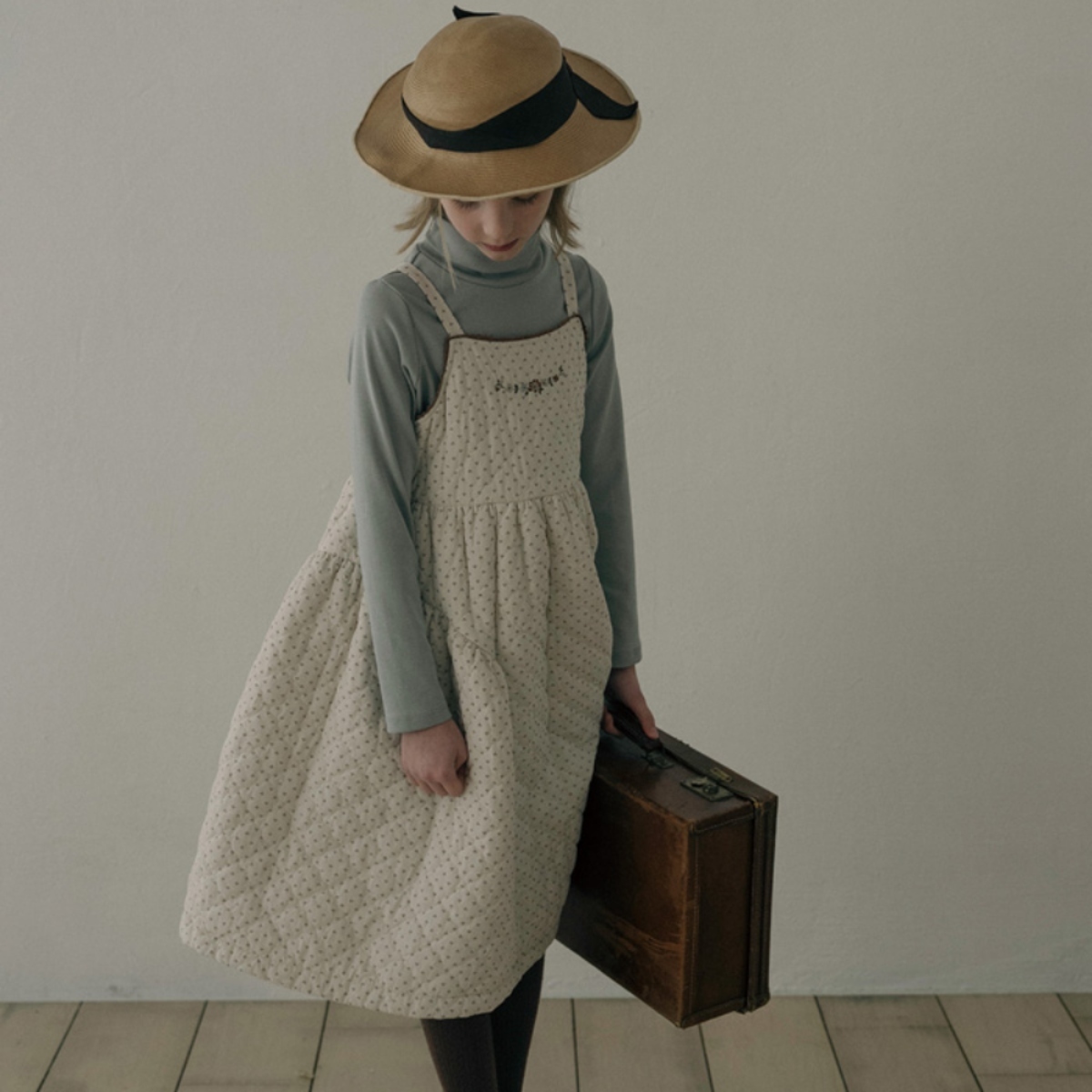 LOUISIELLA 花卉背心裙 Herschel Quilting Dress - Vintage Brick