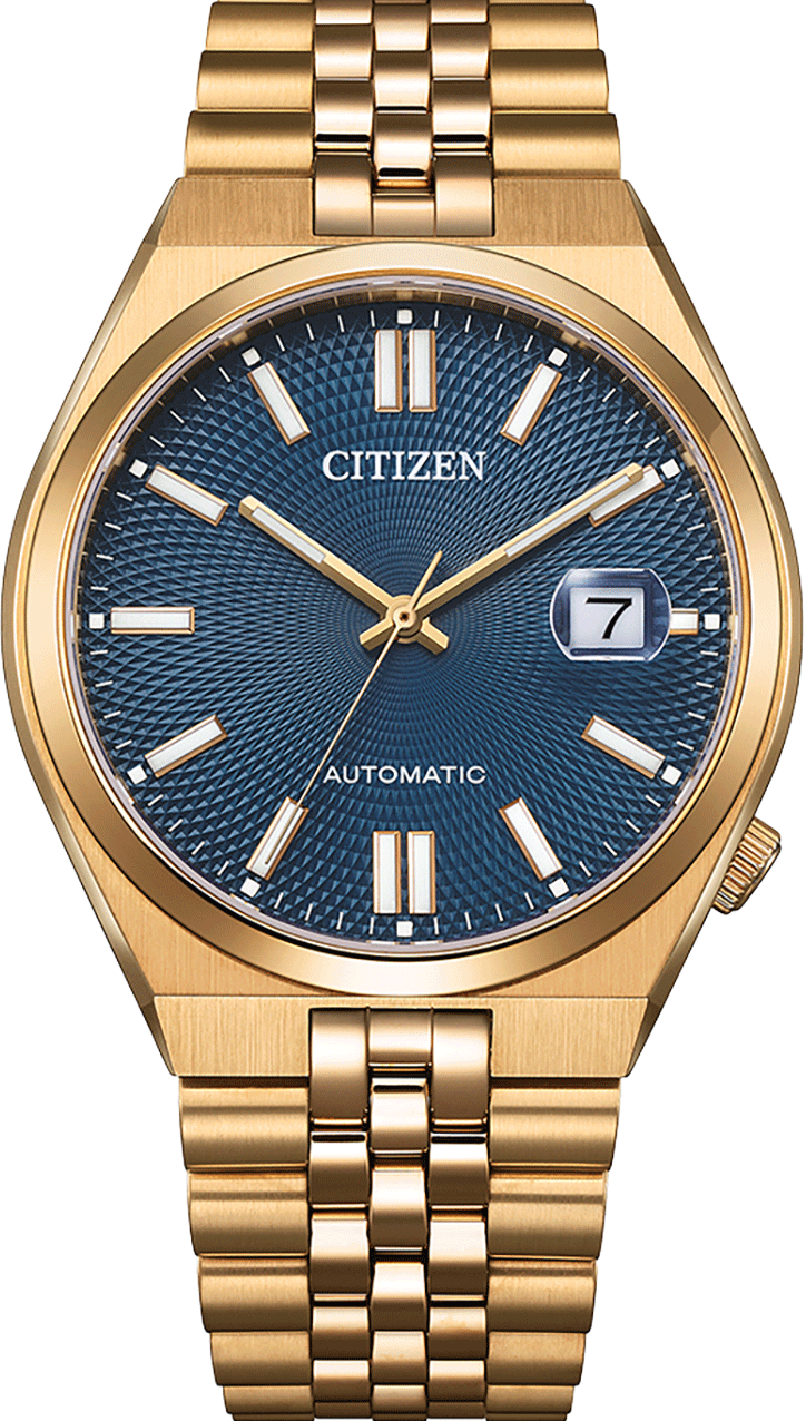萬年鐘錶 - Citizen 星辰錶 Tsuyosa 60系列 玫瑰金色自動機械男錶 NK0023-57L 錶徑40MM