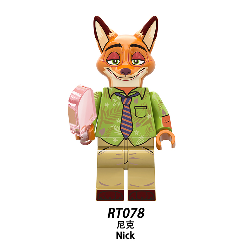 Zootopia Series Nick Custom Minifigures Fit Lego RT8012 RT078