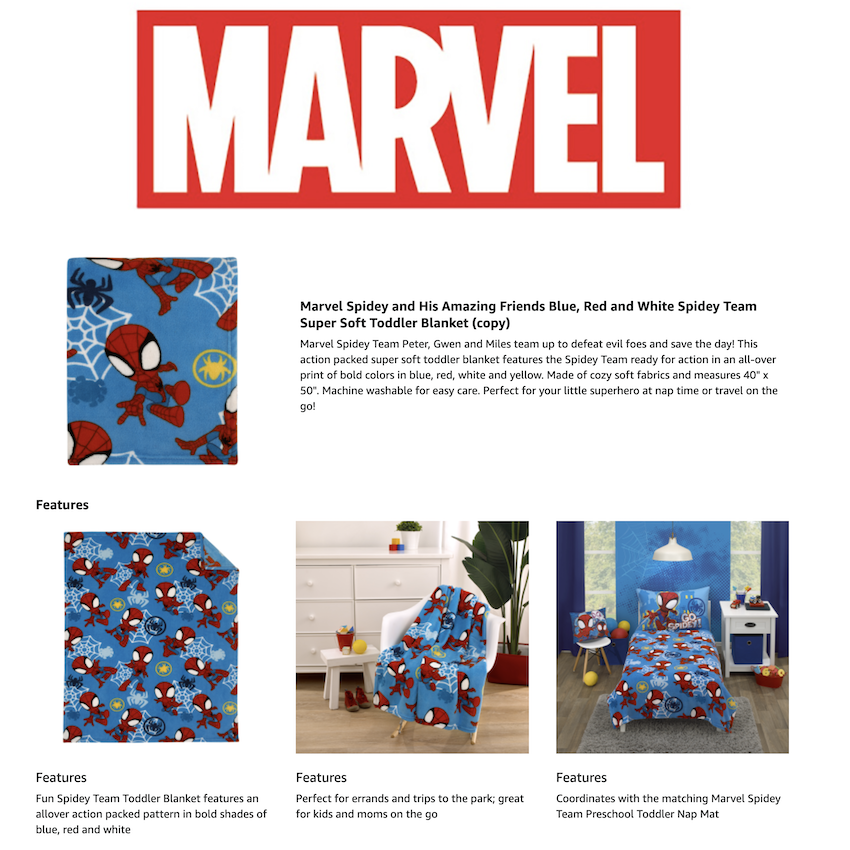 美國 Spidey 超柔軟毛絨毯