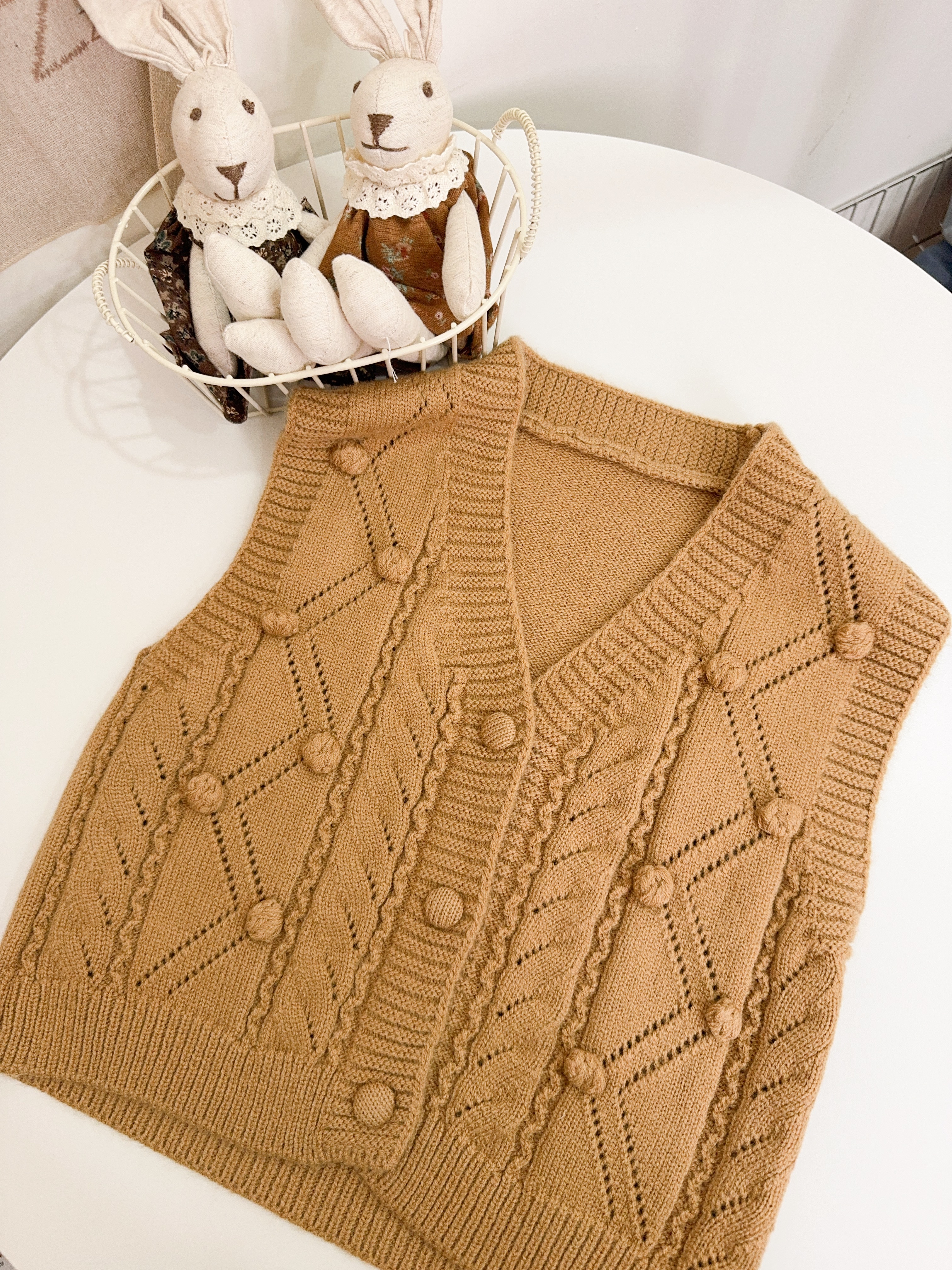 6802毛球針織背心