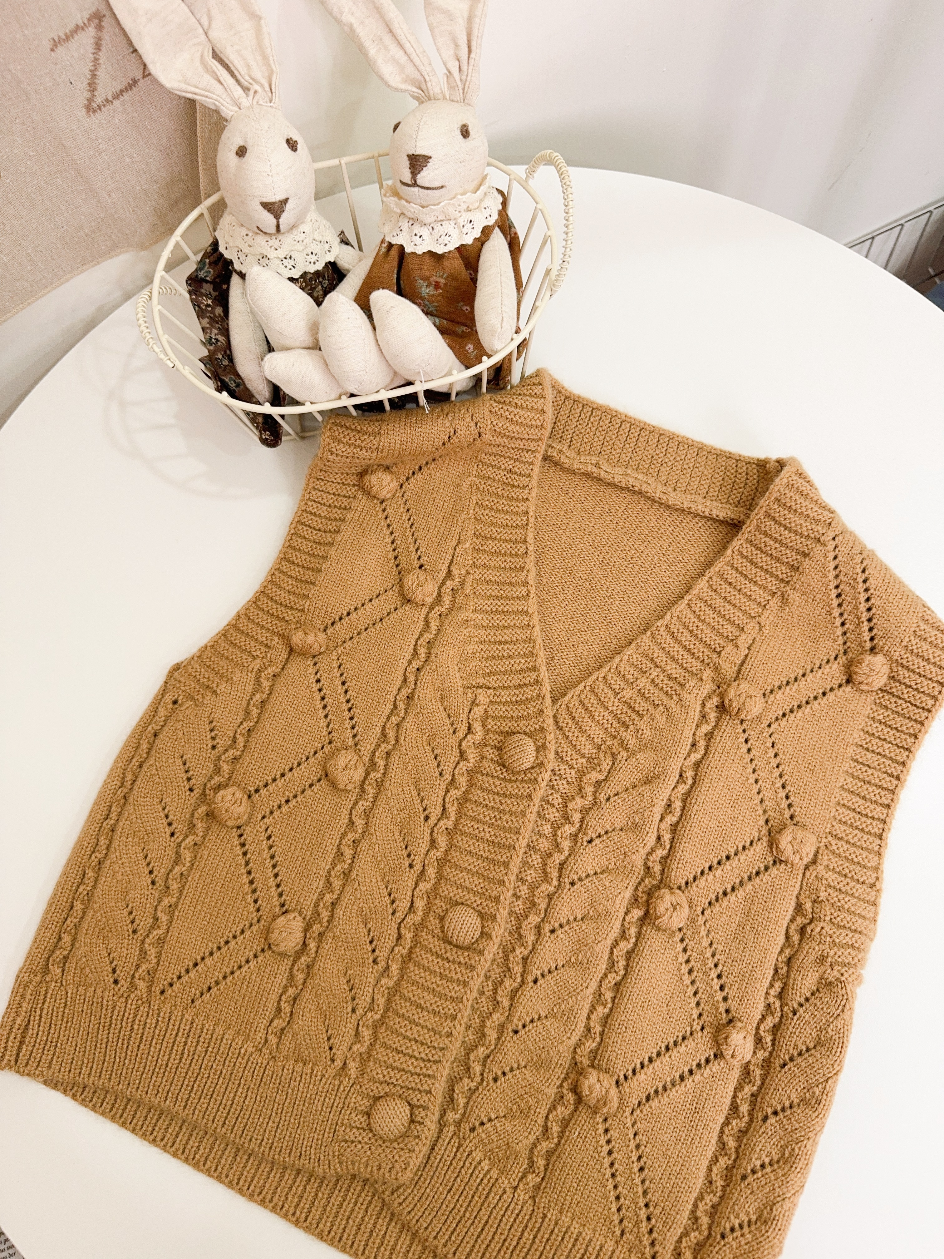 6802毛球針織背心