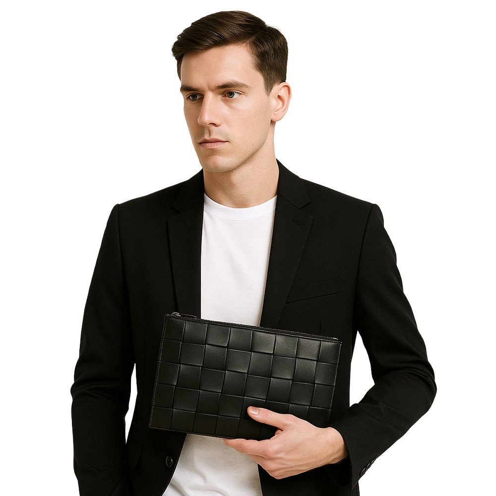 【Rodger Parker 羅杰帕克】RGP-C00 9黑大格 編織 手拿包-