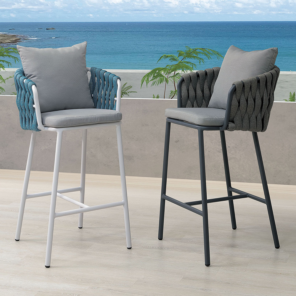 波本鋁合金防水戶外吧台椅/休閒吧檯高腳椅/工作椅/酒吧椅/櫃台椅(兩色可選)