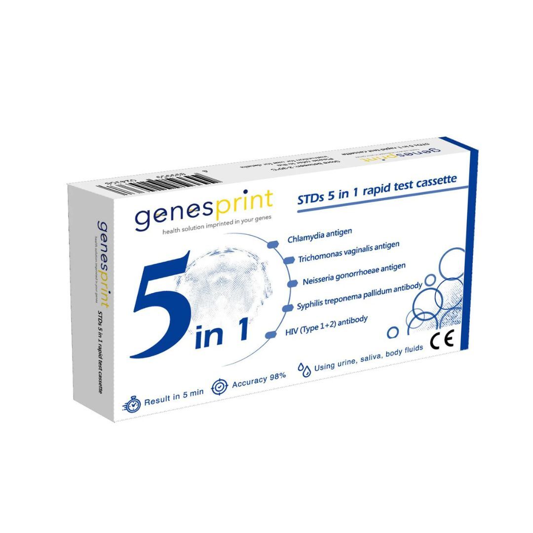 Okamoto VivaGel condom & GenesPrint 5-in-1 STD Rapid Test Kit