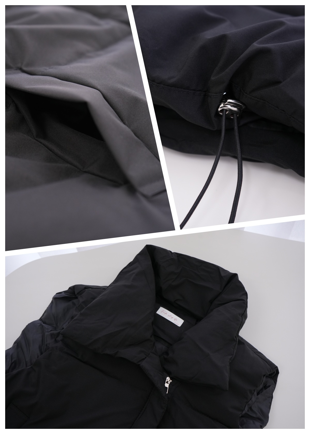 法朵Fado shop｜立領抽繩鋪棉背心 889A019 黑