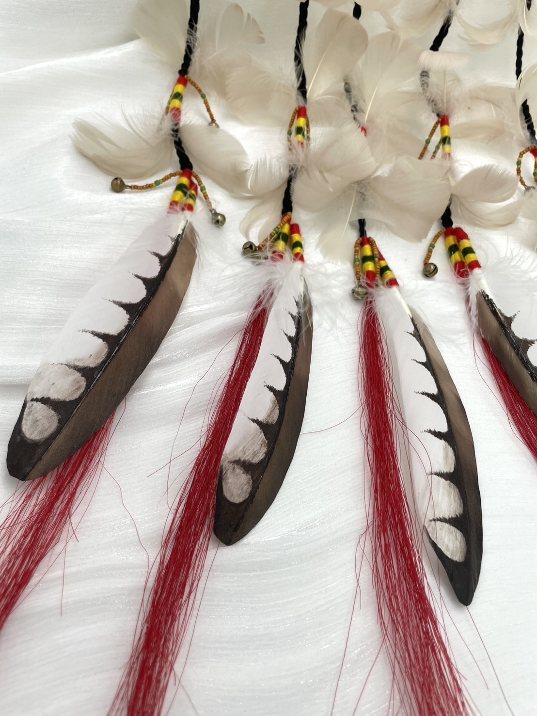 W-No.7仿真手工繪畫羽毛萊冠93cm