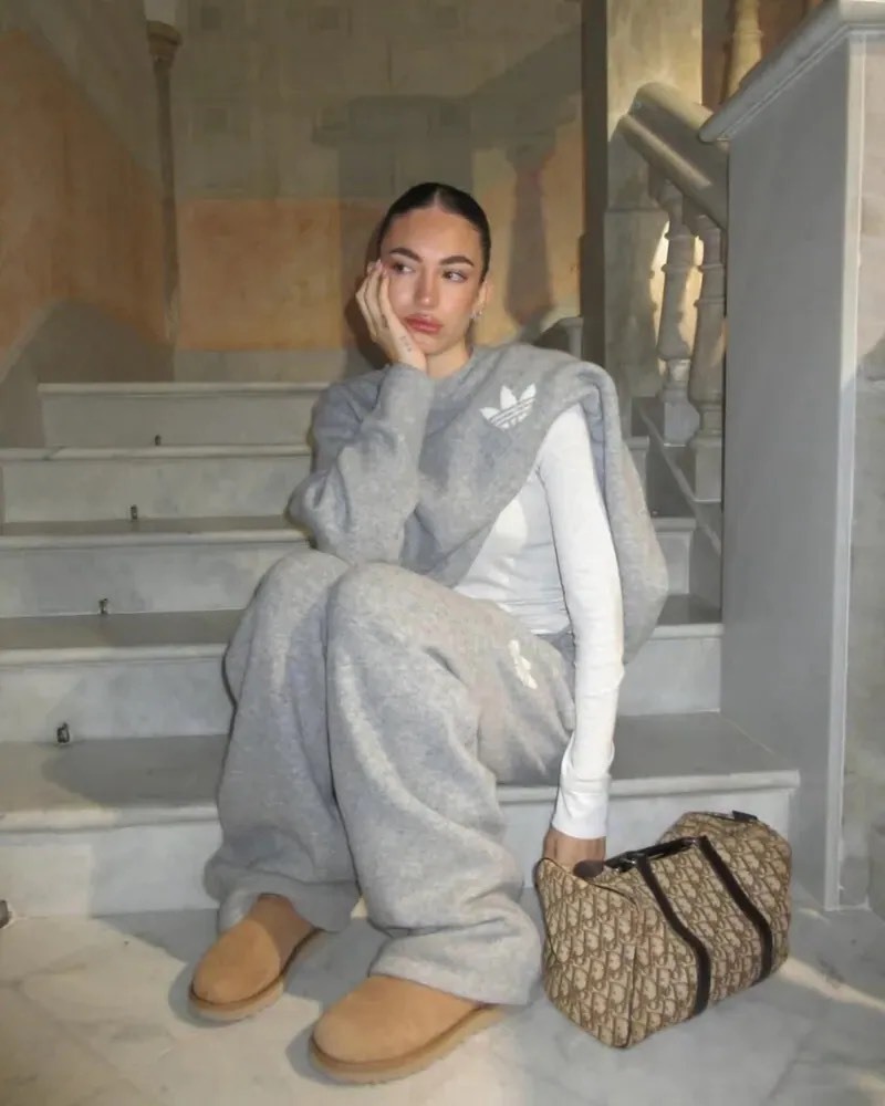 ADIDAS ORIGINALS 灰色 針織 套裝