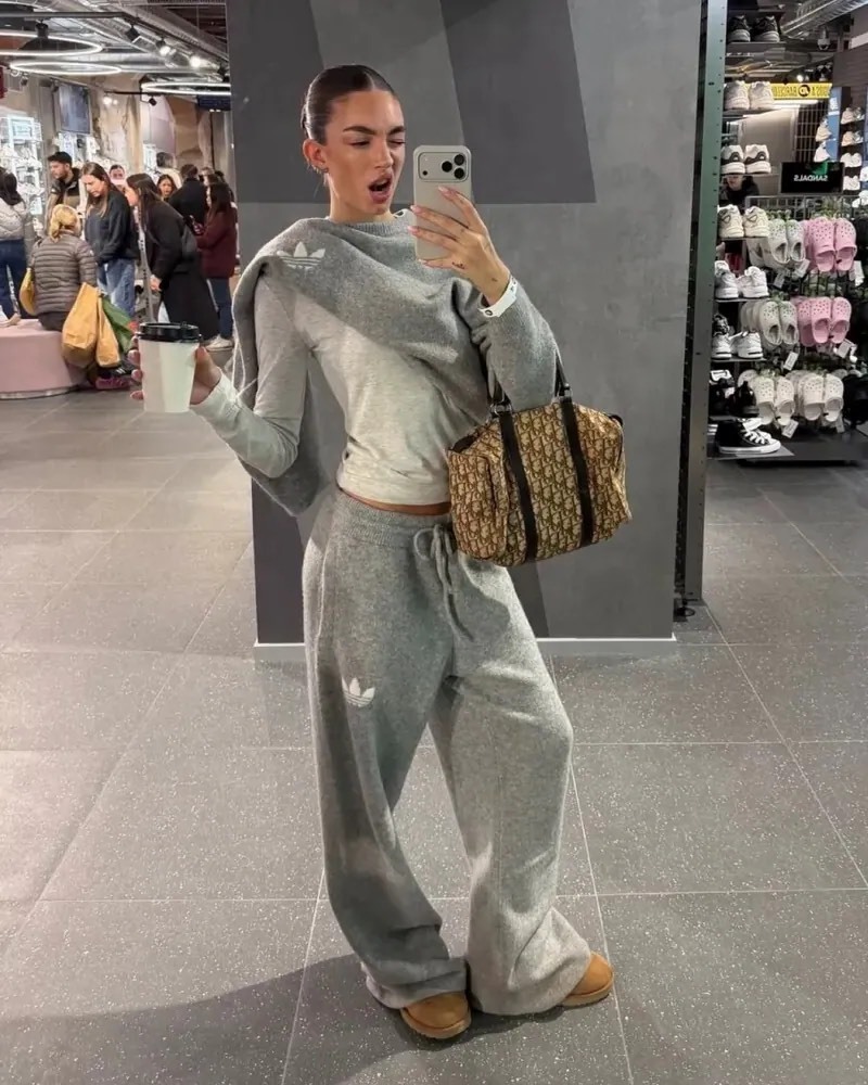 ADIDAS ORIGINALS 灰色 針織 套裝