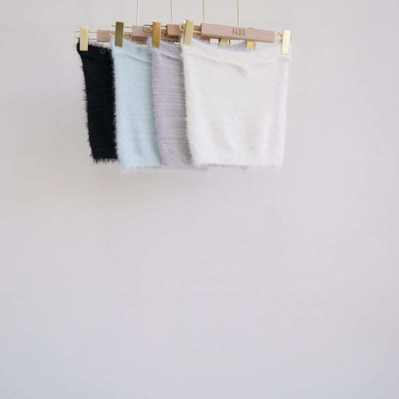 法朵Fado shop｜素面綁帶背心+水貂毛罩衫兩件式 996A002 四